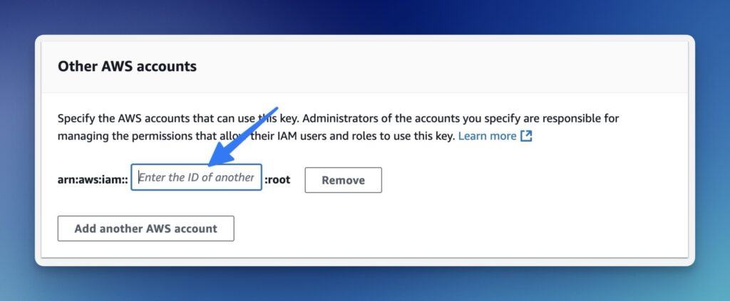 Granting external AWS account KMS key access