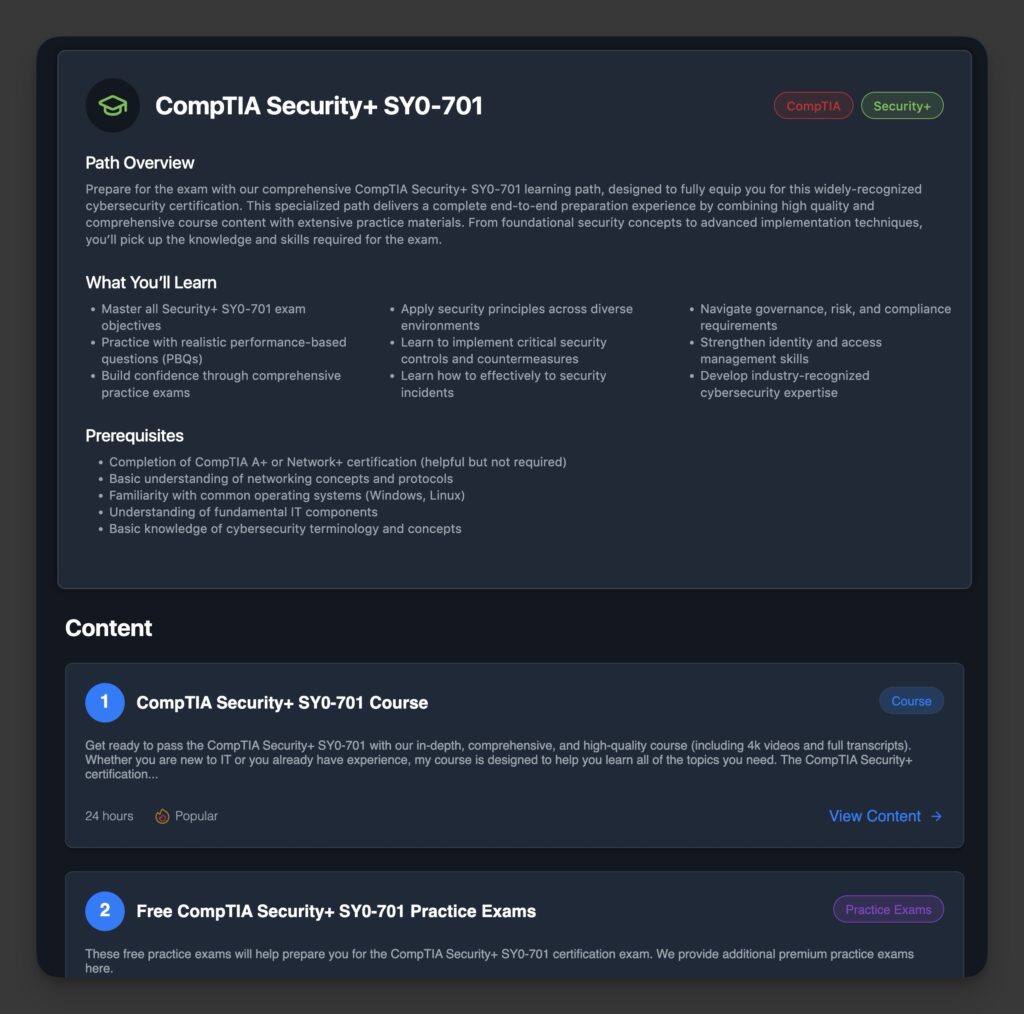 Cybr's CompTIA Security+ SY0-701 Learning Path